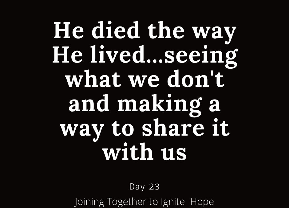 Joining Together – Day 23 – Holy Week Thursday